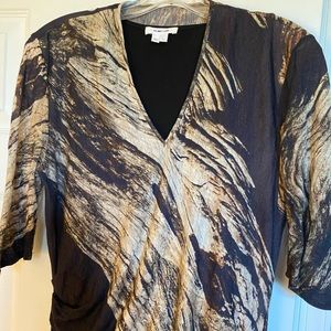 Helmut Lang Wool Abstract Pattern Dress